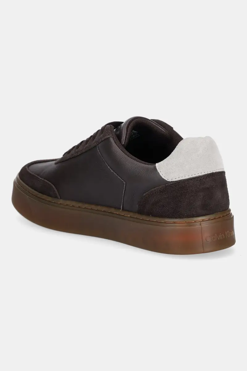 sneakers in pelle CLASSIC CUPSOLE LACEUP WT MIX uomo colore marrone YM0YM01429 miniatura 3