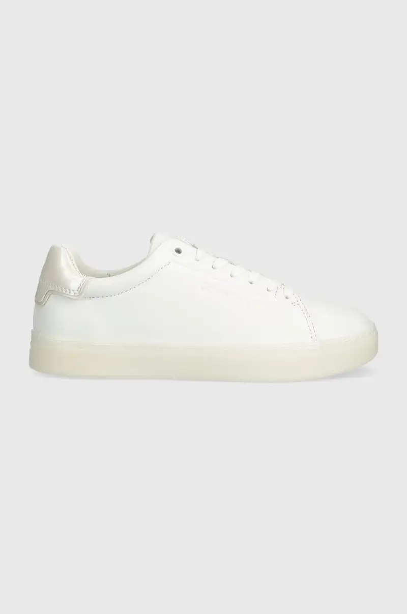 sneakers in pelle CUPSOLE LACE UP PEARL colore bianco HW0HW01897
