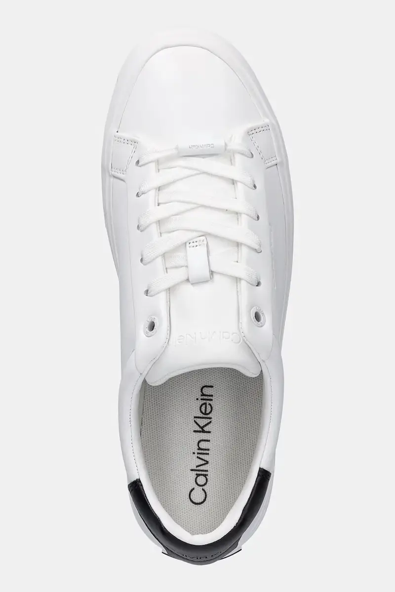 sneakers in pelle LACE-UP SNEAKER LTH CK donna colore bianco HW0HW02673 miniatura 4