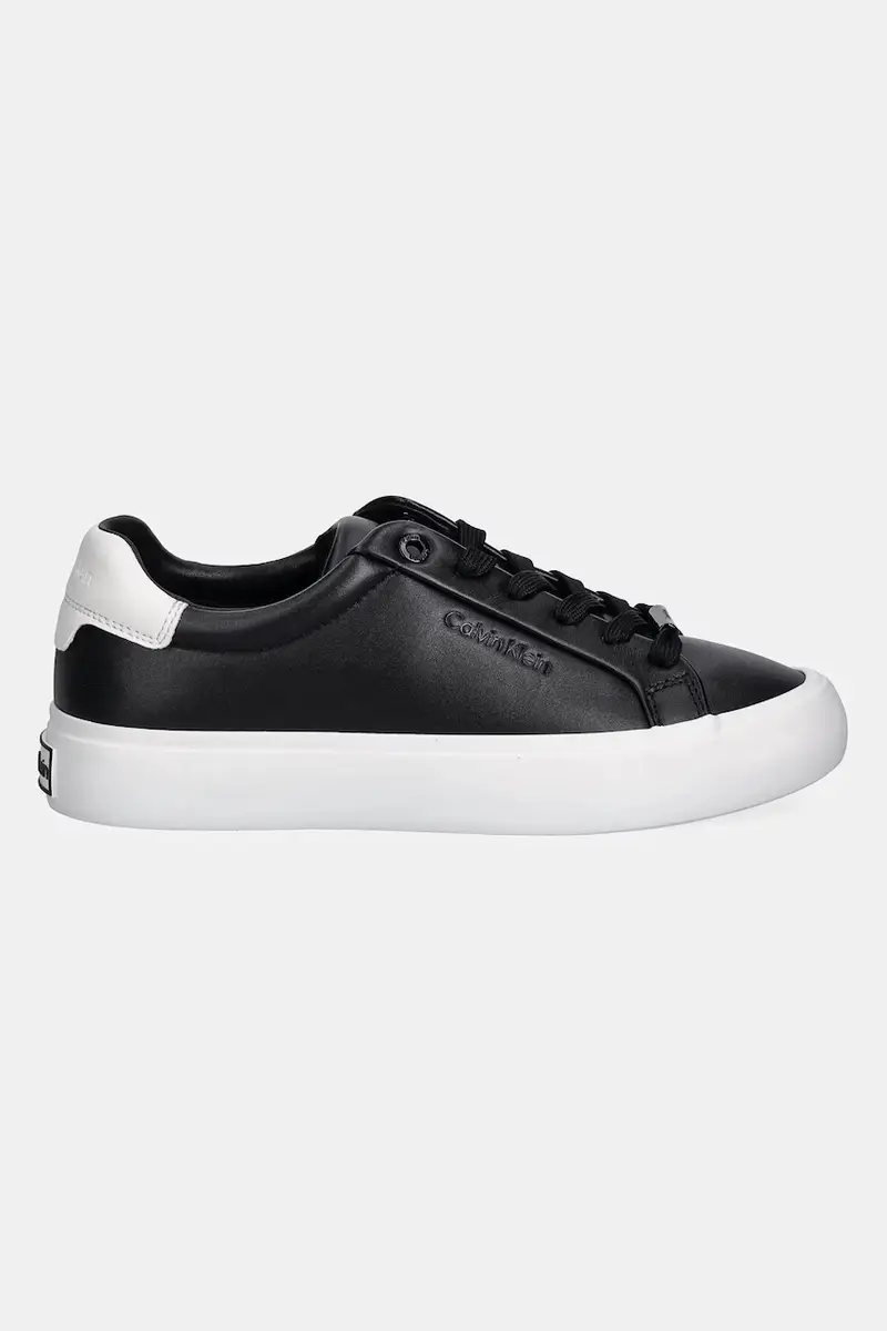 sneakers in pelle LACE-UP SNEAKER LTH CK donna colore nero HW0HW02673 miniatura 2
