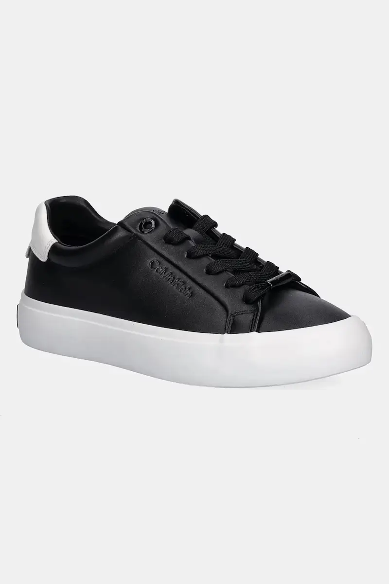 sneakers in pelle LACE-UP SNEAKER LTH CK donna colore nero HW0HW02673