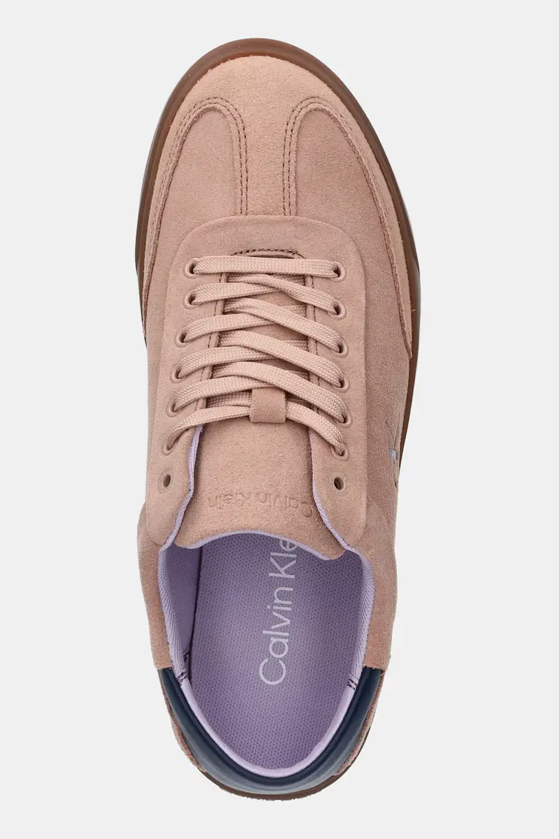 sneakers in pelle LOW PRO CUPS LACE UP colore beige HW0HW02683 miniatura 4