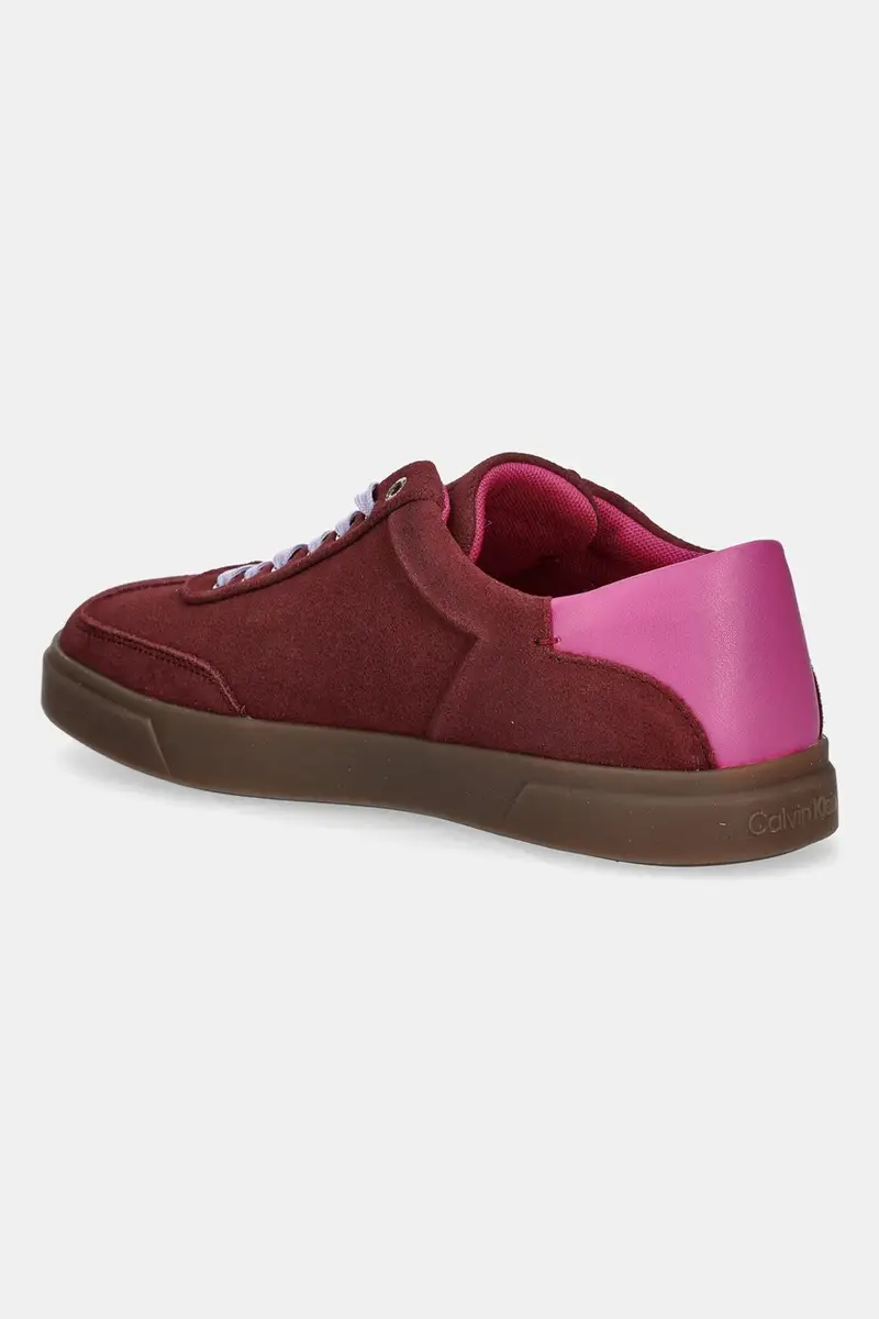 sneakers in pelle LOW PRO CUPS LACE UP colore granata HW0HW02683 miniatura 3