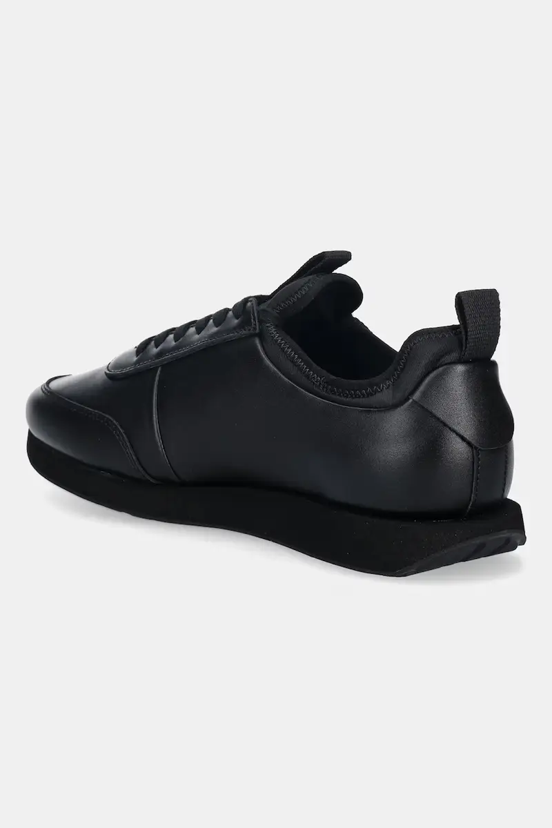 sneakers in pelle RETRO RUNNER SOCK LACEUP LTH uomo colore nero YM0YM01362 miniatura 3