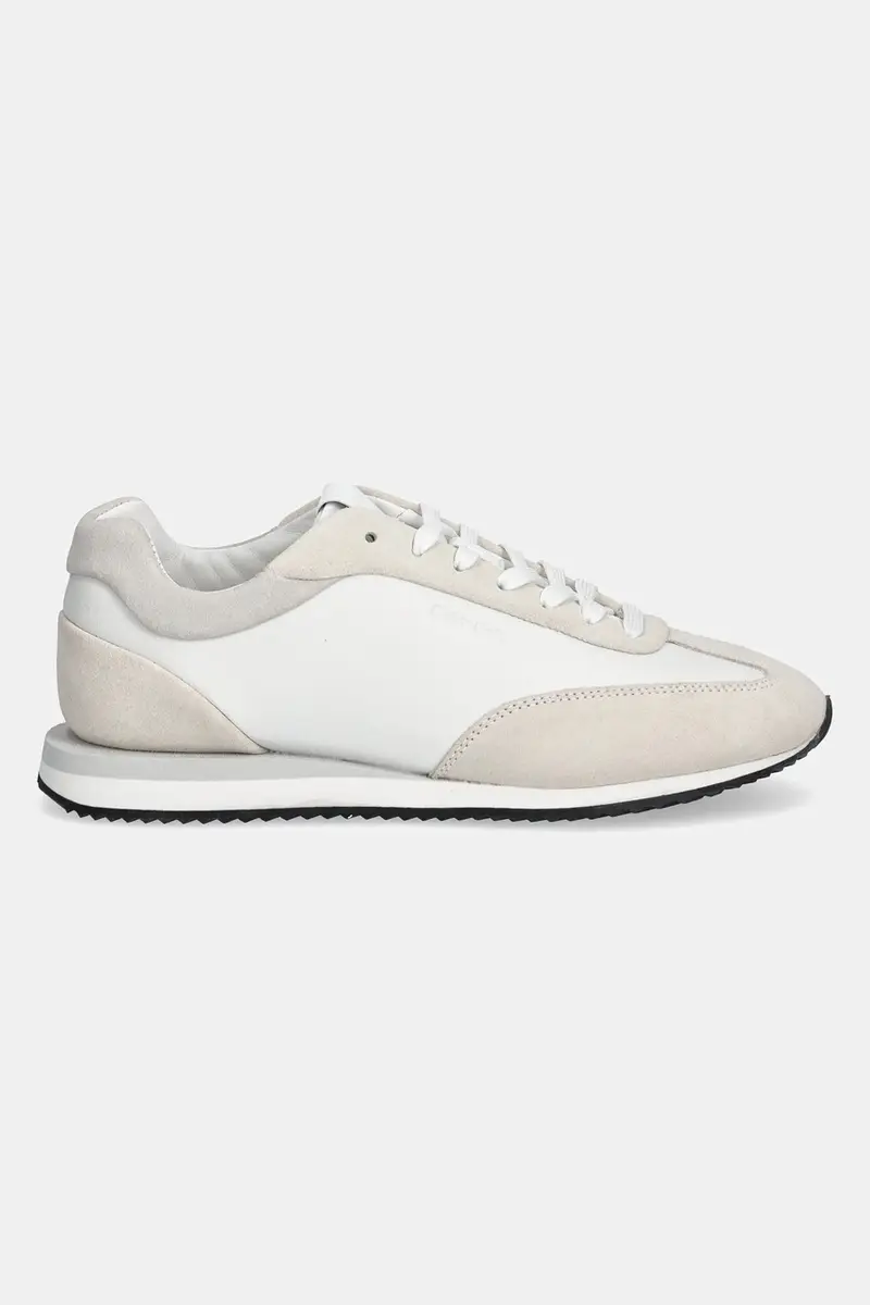 sneakers in pelle RUNNER LACE UP - LTH SUE MIX colore bianco HW0HW02286 miniatura 2