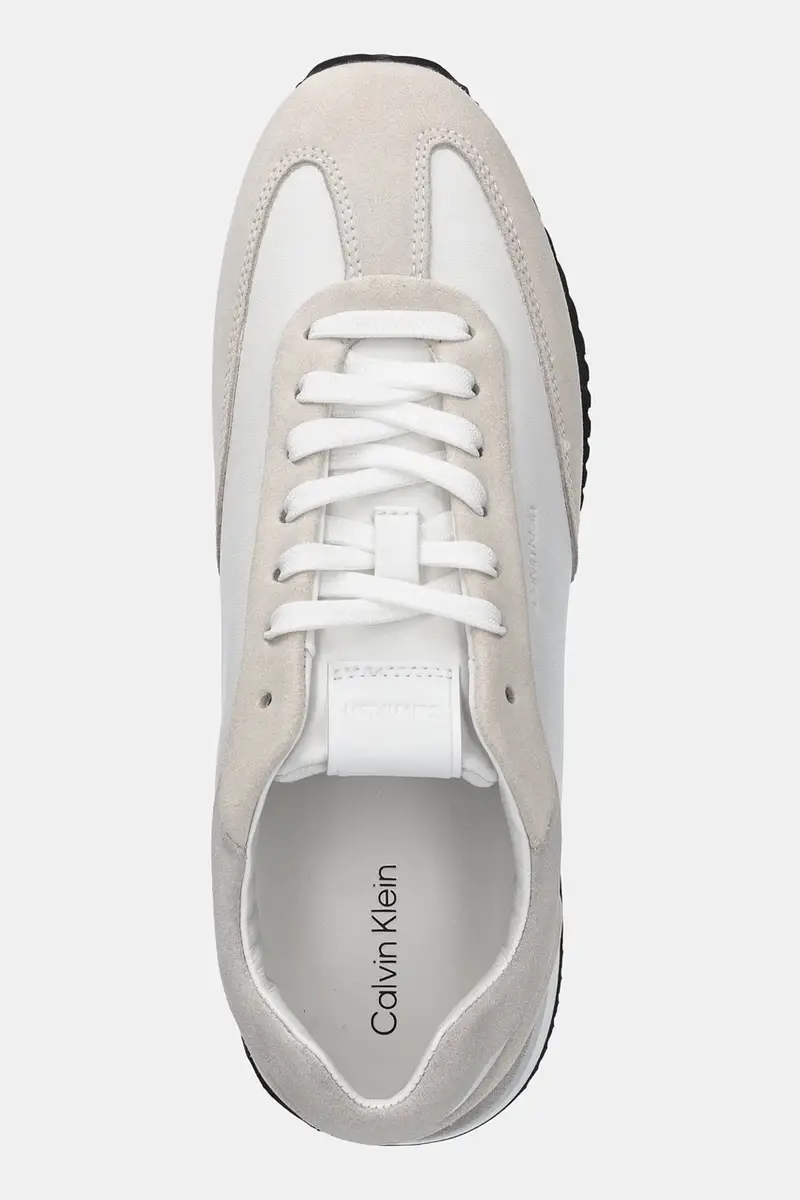 sneakers in pelle RUNNER LACE UP - LTH SUE MIX colore bianco HW0HW02286 miniatura 4