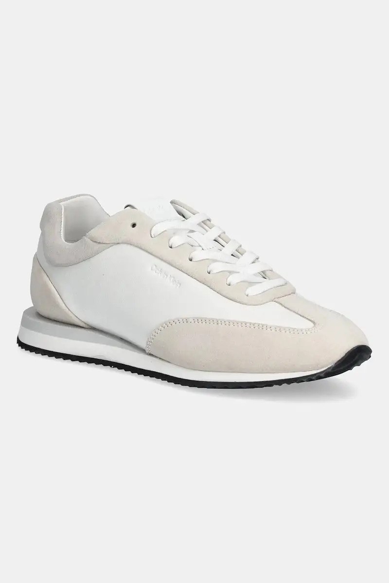 sneakers in pelle RUNNER LACE UP - LTH SUE MIX colore bianco HW0HW02286