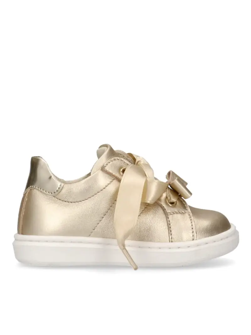 sneakers infant-kids lacci in raso gold