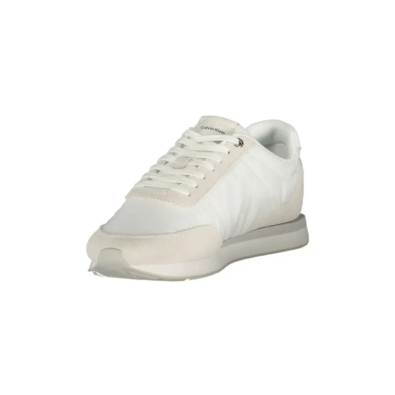 Sneakers Uomo Bianche con Dettagli Grigi Bianco miniatura 3