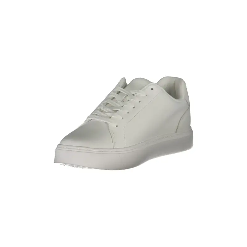 Sneakers Uomo Bianche con Lacci e Dettagli Bianchi / Bianco miniatura 3