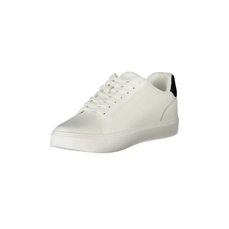Sneakers Uomo Bianche con Lacci e Dettagli Neri / Bianco miniatura 3