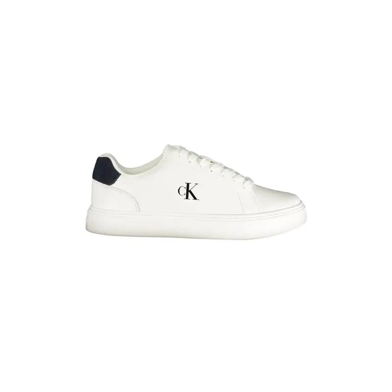 Sneakers Uomo Bianche Stampa Logo Bianco