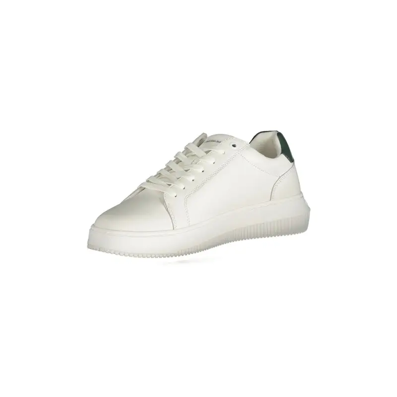 Calvin Klein Sneakers Uomo Bianche con Stampa Logo miniatura 3