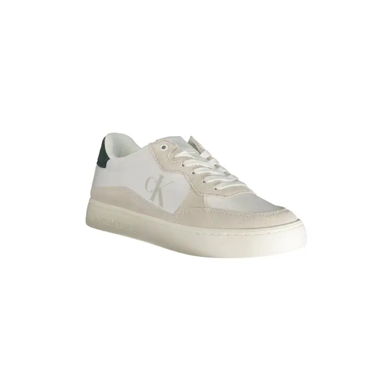 Calvin Klein Sneakers Uomo Bianche con Stampa Logo miniatura 2
