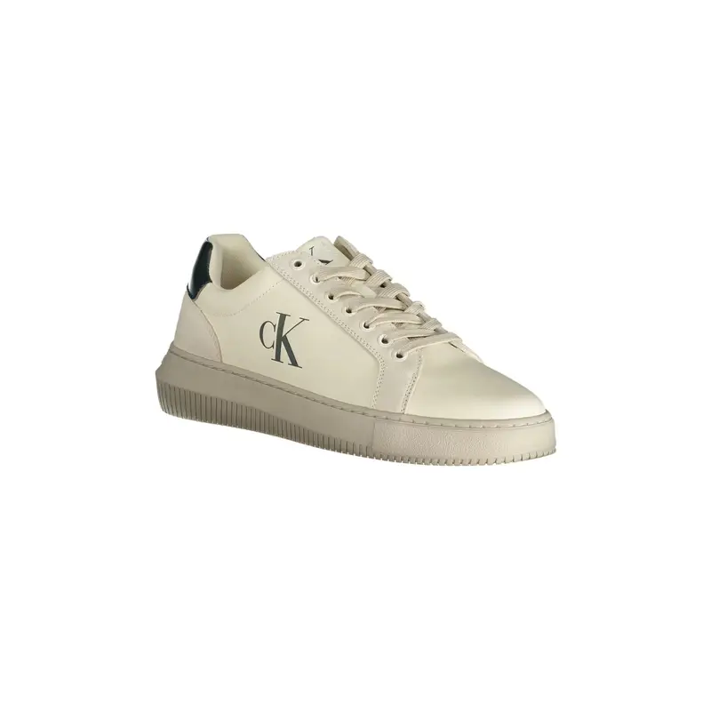 Calvin Klein Sneakers Uomo Bianche con Stampa Logo miniatura 2