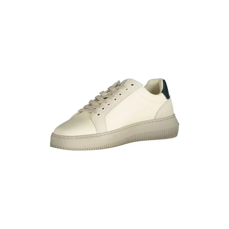 Calvin Klein Sneakers Uomo Bianche con Stampa Logo miniatura 3