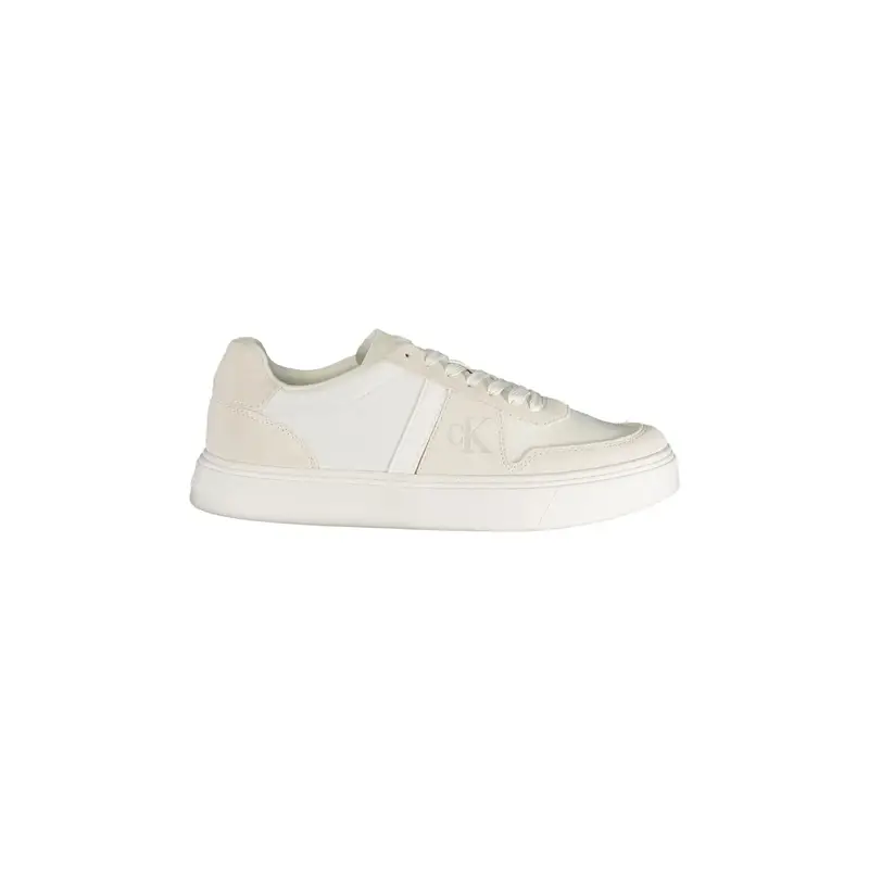 Sneakers Uomo Bianche Stampa Logo Bianco