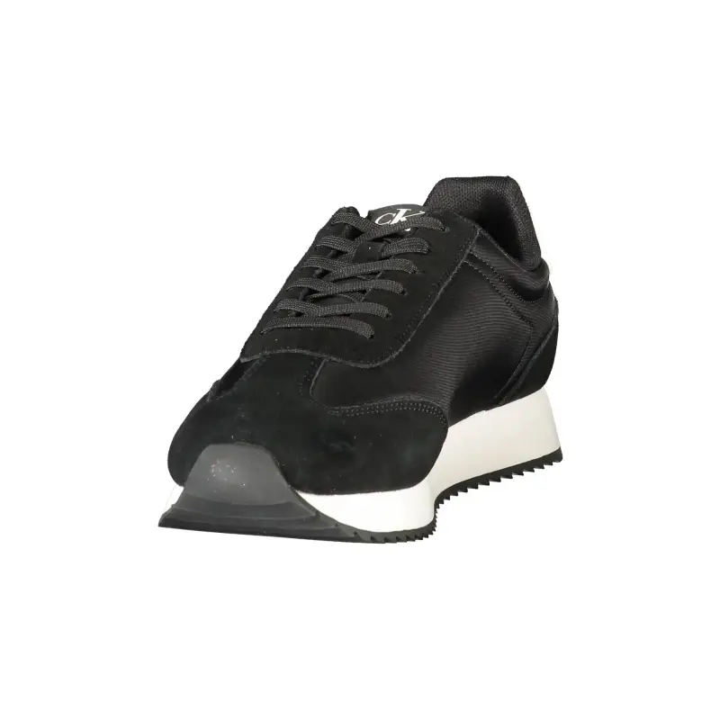 Sneakers Uomo Nere con Dettagli Bianchi e Plantare Removibile / Nero miniatura 3