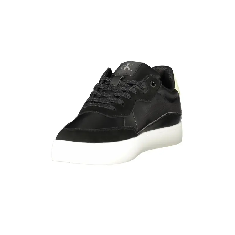 Sneakers Uomo Nere con Lacci e Dettagli Bianchi / Nero miniatura 3