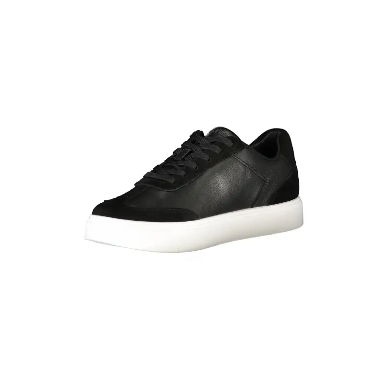 Sneakers Uomo Nere con Lacci e Dettagli in Nero / Nero miniatura 3