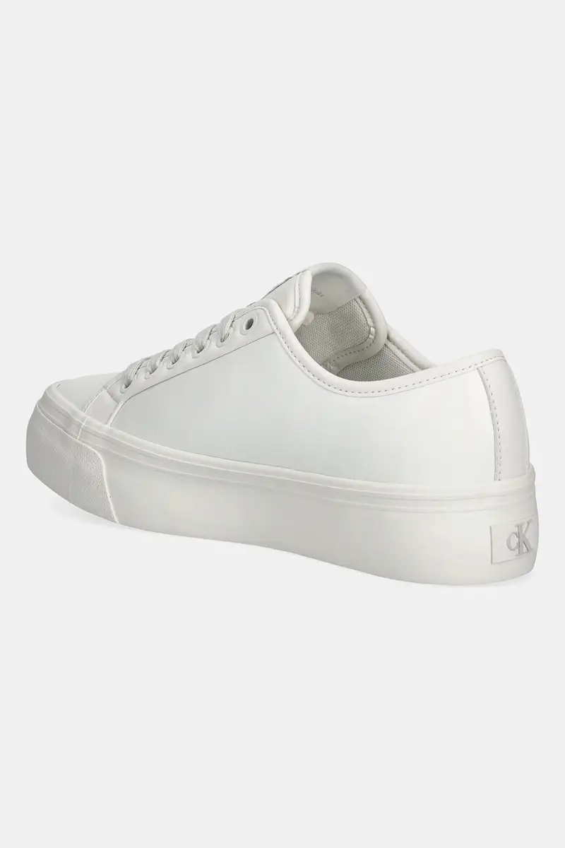 sneakers VULC FLATF LACE UP LTH CK colore marrone YW0YW01932 Bianco miniatura 3