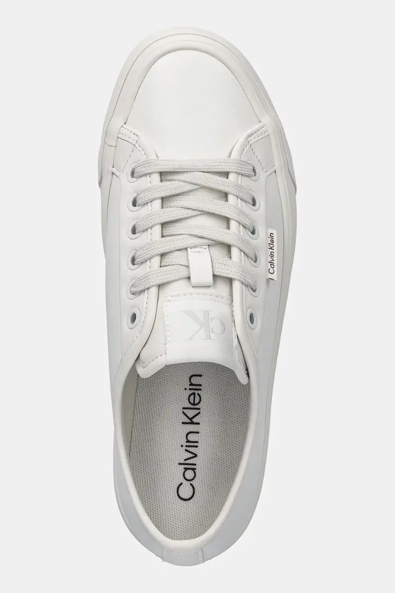 sneakers VULC FLATF LACE UP LTH CK colore marrone YW0YW01932 Bianco miniatura 4