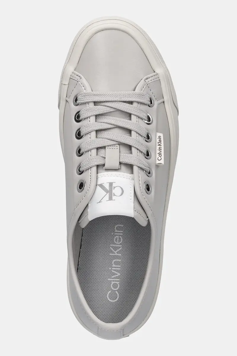 sneakers VULC FLATF LACE UP LTH CK colore marrone YW0YW01932 Grigio miniatura 4