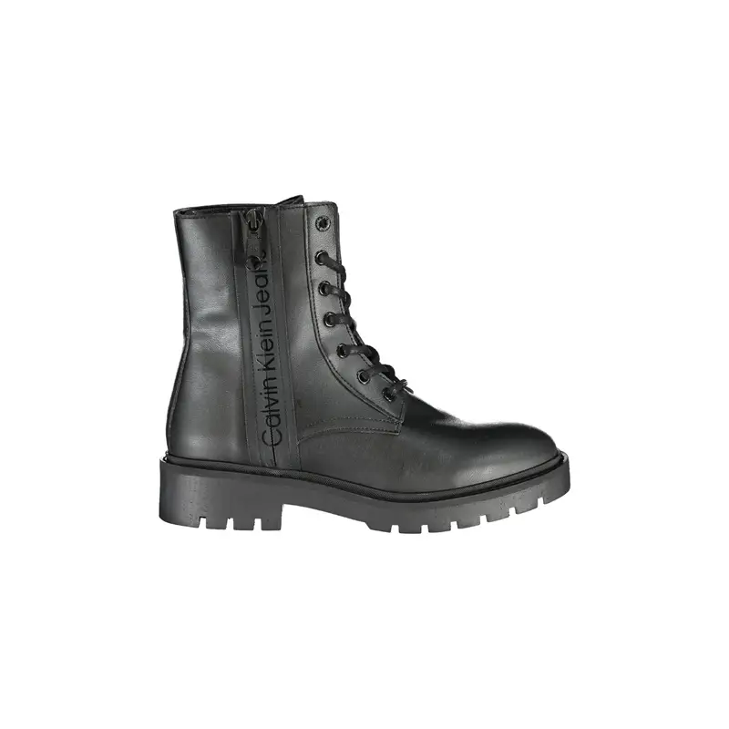 Stivaletti Donna Nero Stampa Logo