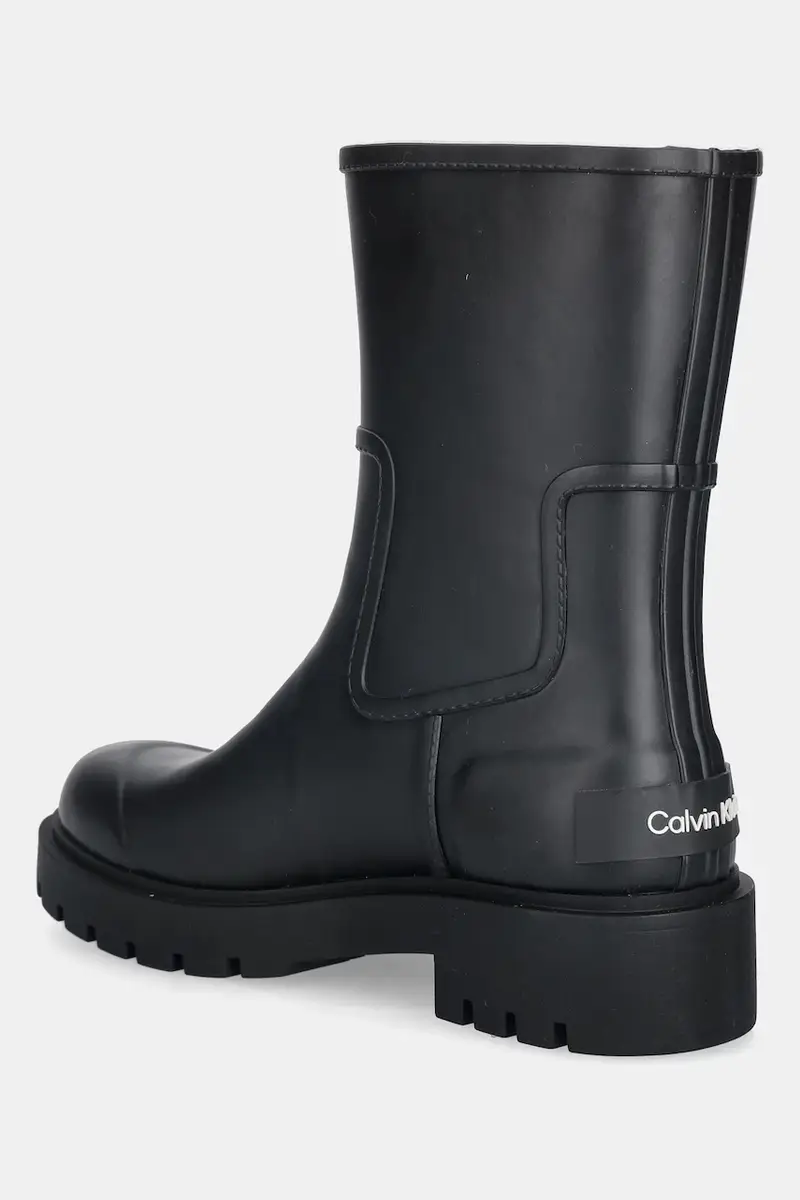 stivali di gomma MID RAINBOOT RUBBER donna colore nero YW0YW02004 miniatura 3