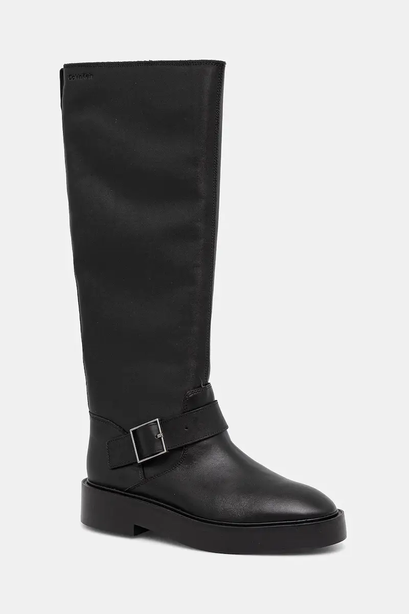 stivali in pelle CONCAVE WELT UKT BIKER PB donna colore nero YW0YW01972