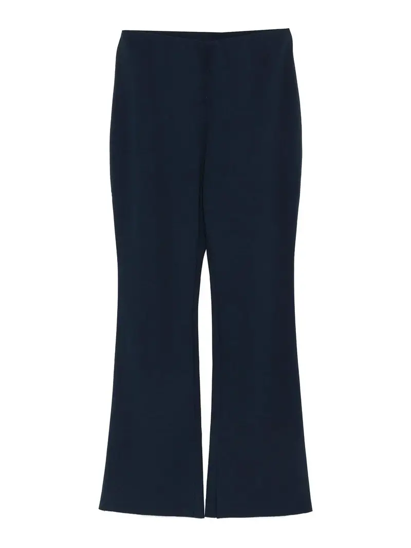 Stretch Crepe Straight Pant Blu