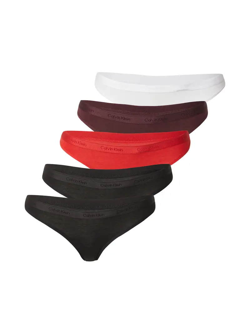 String marrone scuro / rosso / nero / bianco