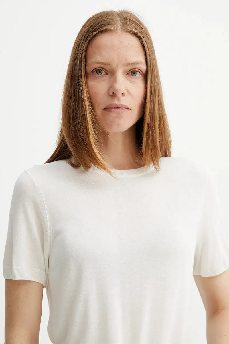 Calvin Klein T-shirt Donna Beige 3123400 miniatura 4