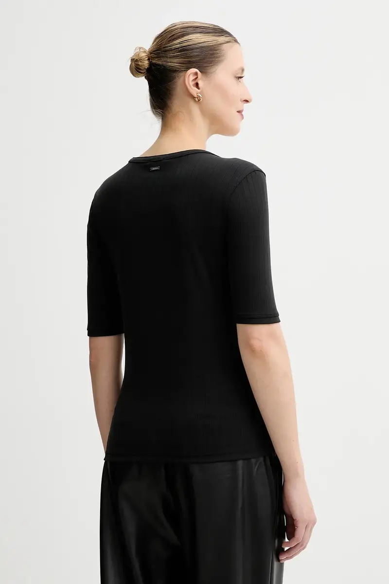 Calvin Klein T-shirt Donna Nero 3777812 miniatura 3