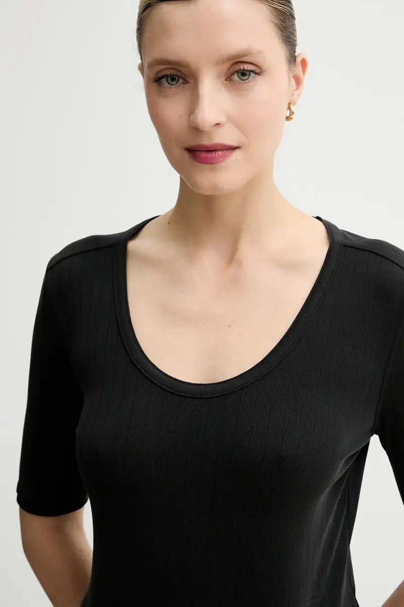 Calvin Klein T-shirt Donna Nero 3777812 miniatura 4