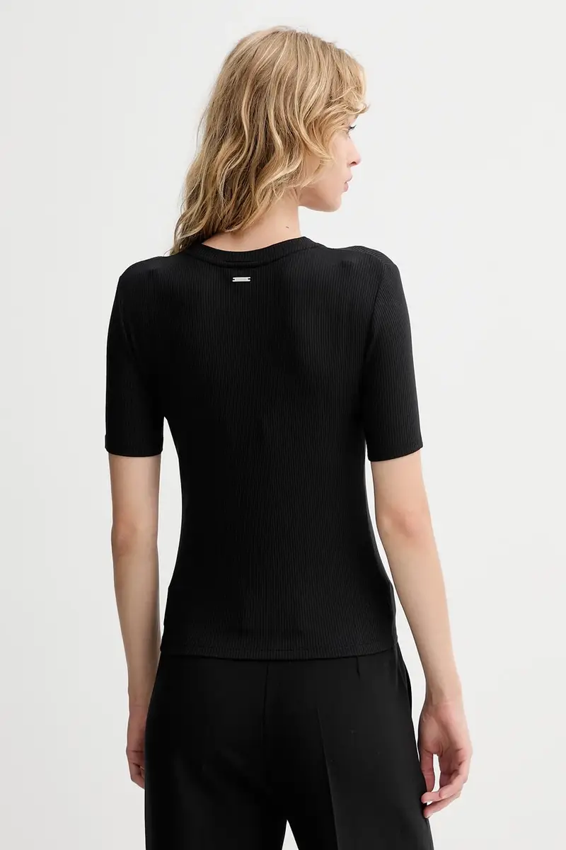 Calvin Klein T-shirt Donna Nero 3644988 miniatura 3