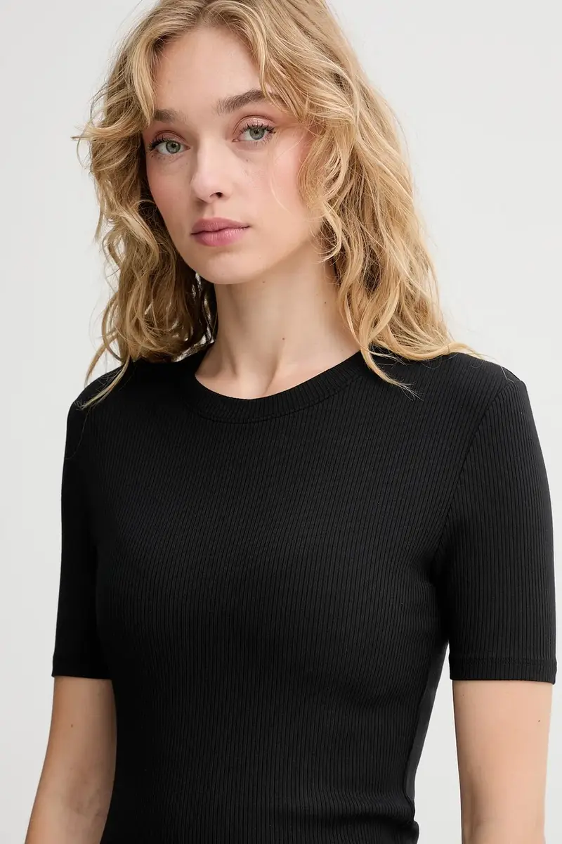 Calvin Klein T-shirt Donna Nero 3644988 miniatura 4