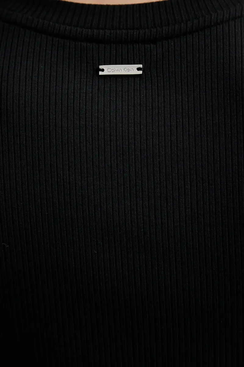 Calvin Klein T-shirt Donna Nero 3644988 miniatura 5