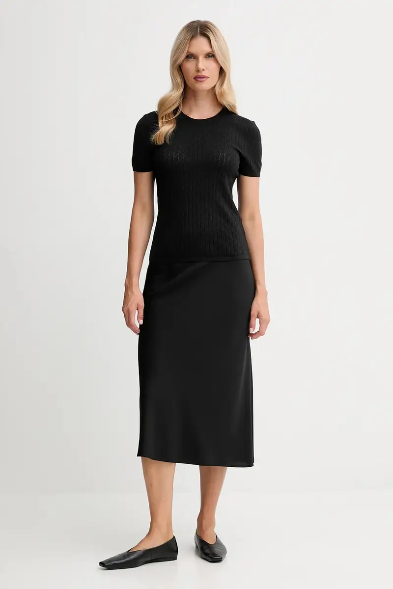 Calvin Klein T-shirt Donna Nero 3648039 miniatura 2