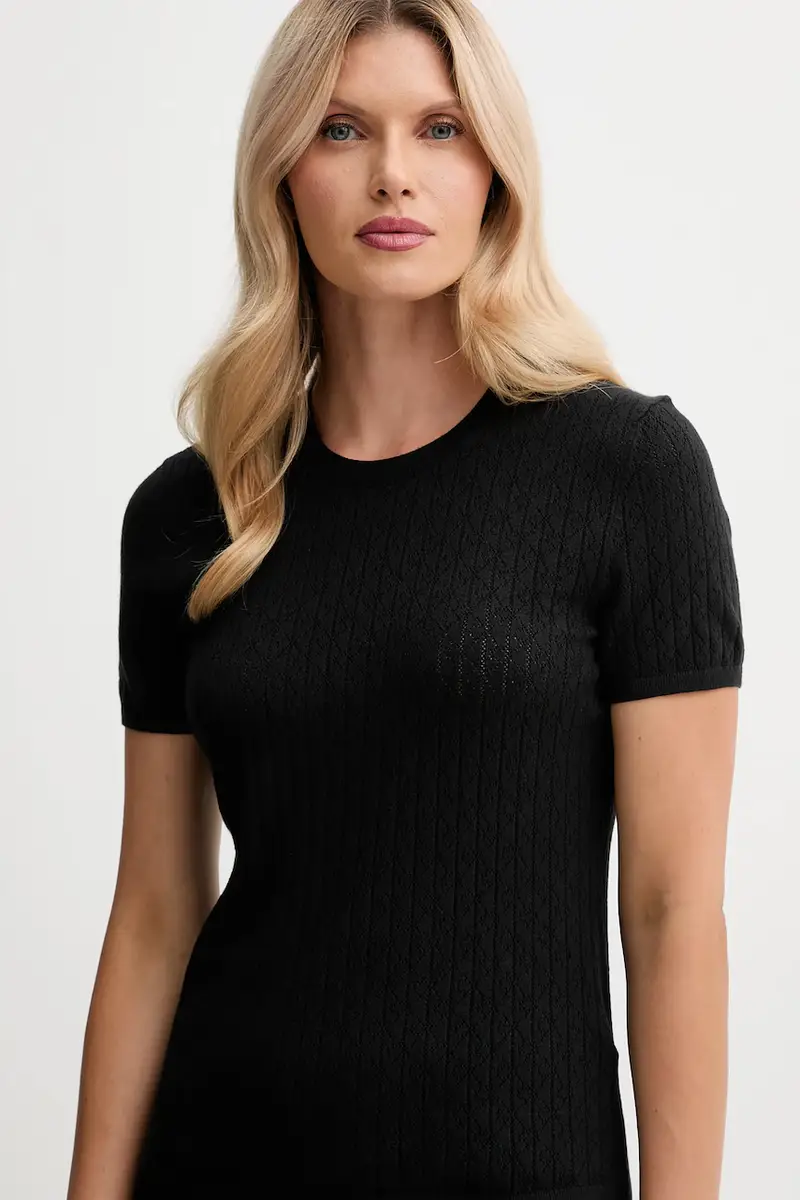 Calvin Klein T-shirt Donna Nero 3648039 miniatura 4