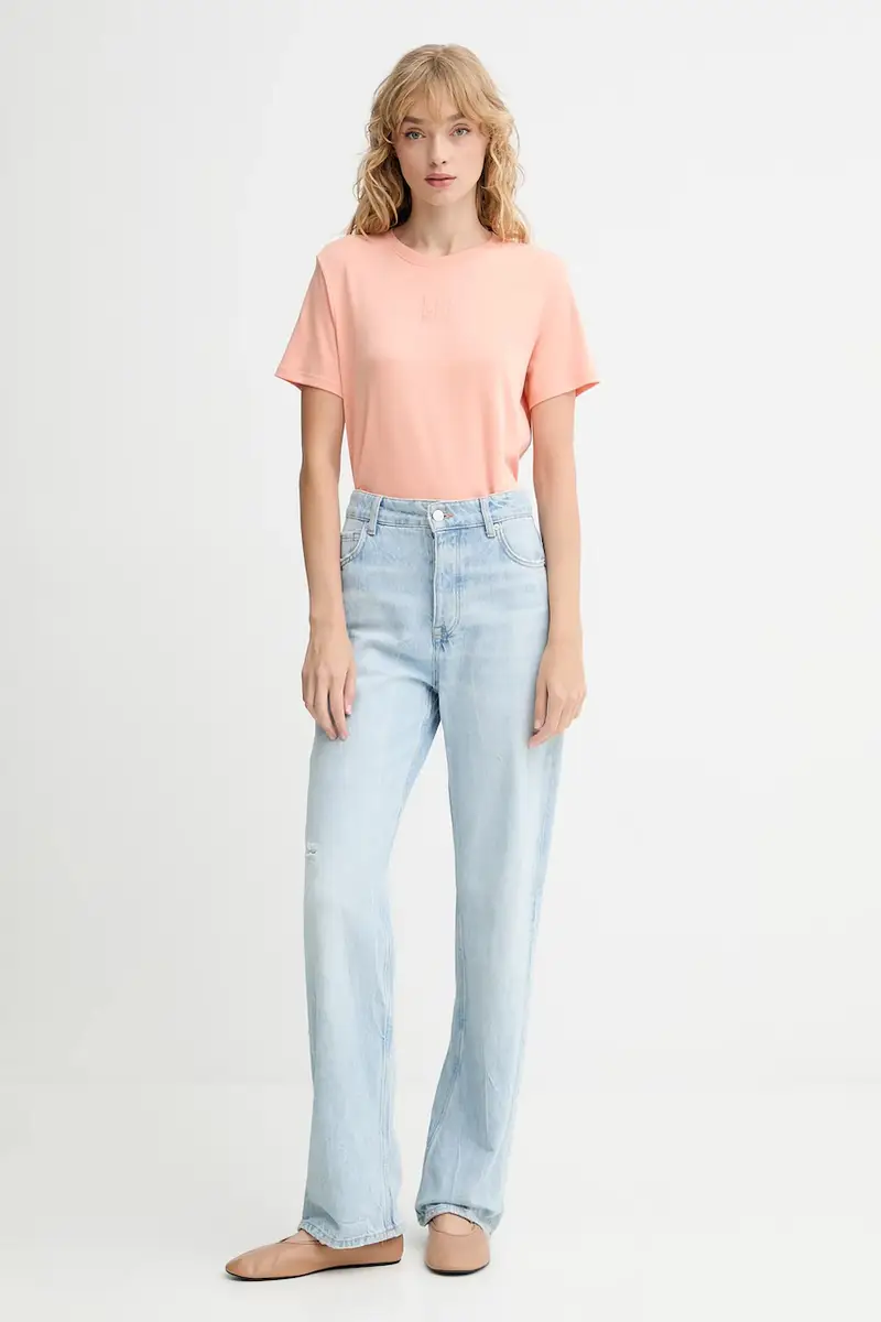 Calvin Klein T-shirt Donna Arancione 3567937 miniatura 2