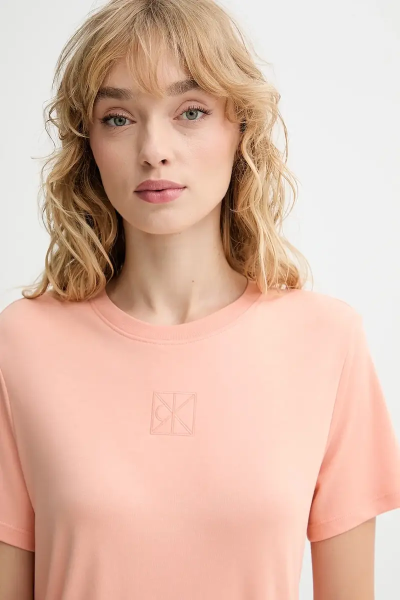 Calvin Klein T-shirt Donna Arancione 3567937 miniatura 4