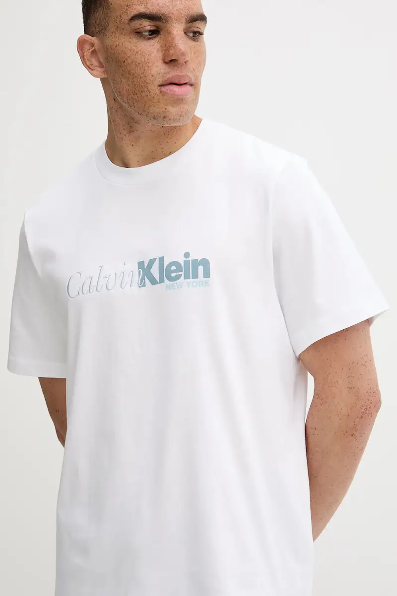 Calvin Klein T-shirt Uomo Bianco 3124969 miniatura 4