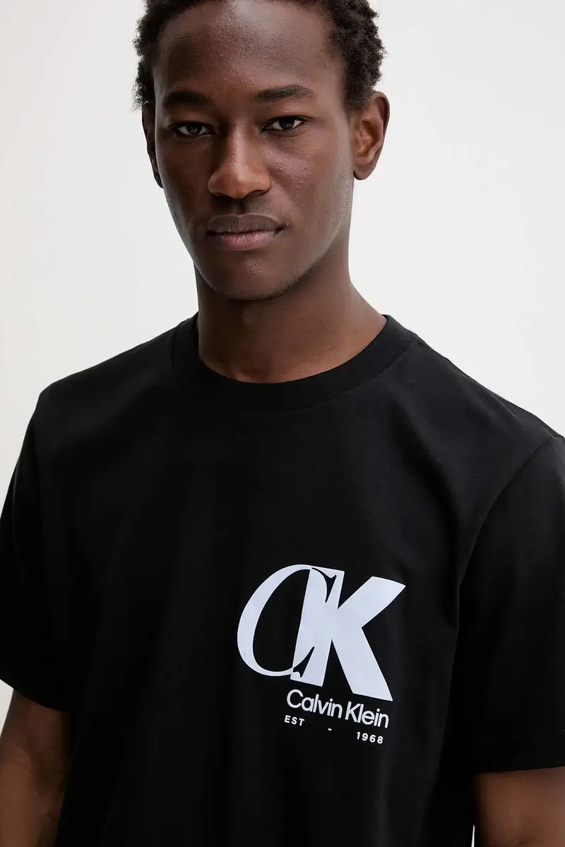 Calvin Klein T-shirt Uomo Nero 3646849 miniatura 4