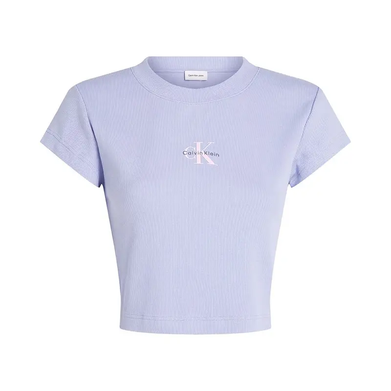 T-Shirt Logo Crop Lilla Donna M