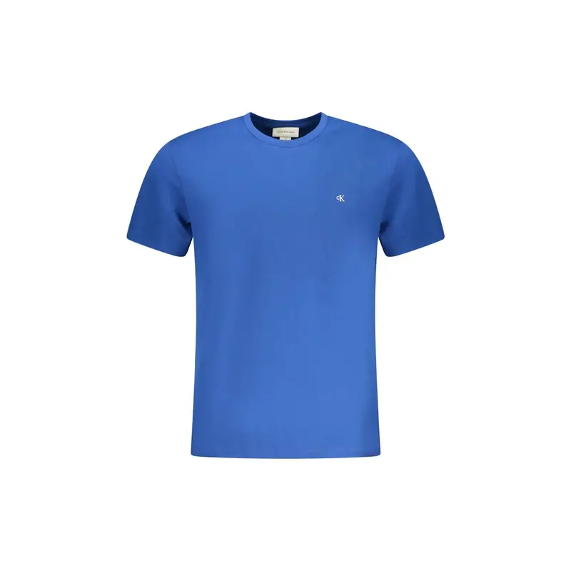 T-Shirt Maniche Corte Uomo Blu Ricamo