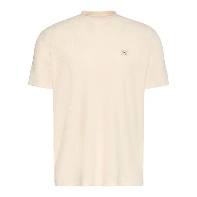 T-Shirt Waffle Mm Bianco Uomo M