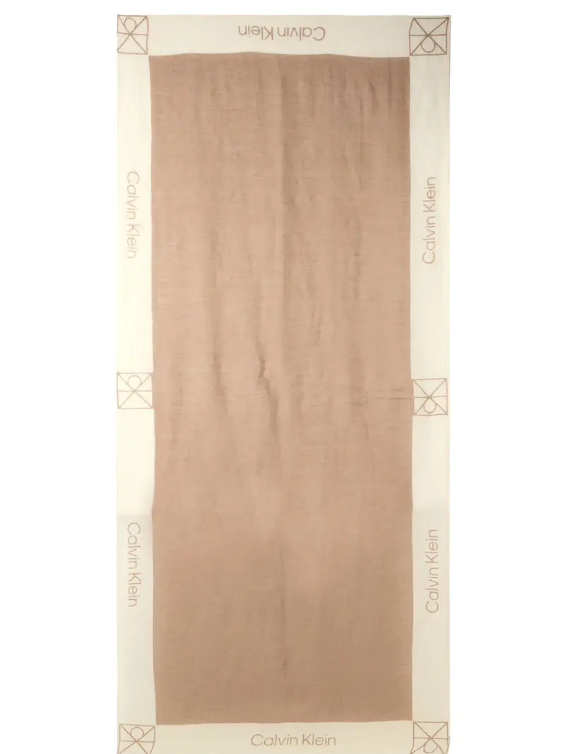 Telo da mare crema / marrone