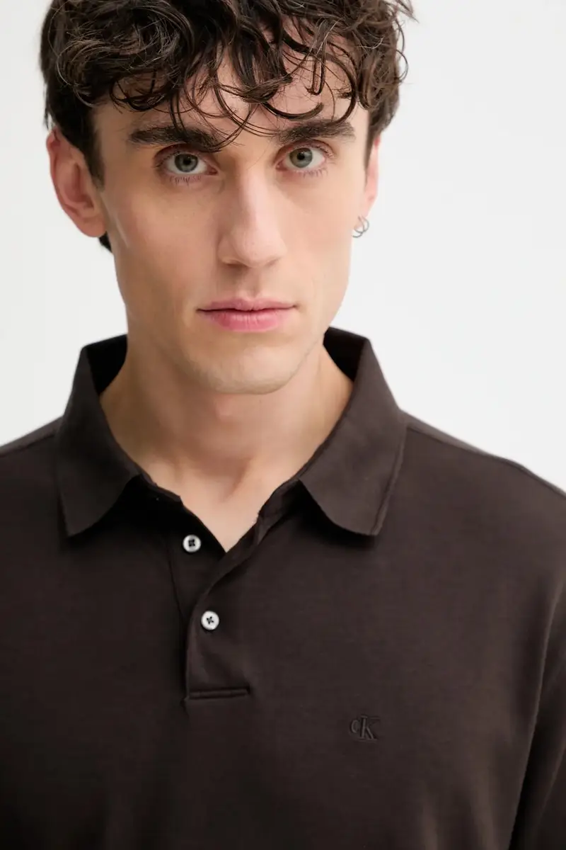 top a maniche lunghe in cotone colore marrone LV040EM909 miniatura 4