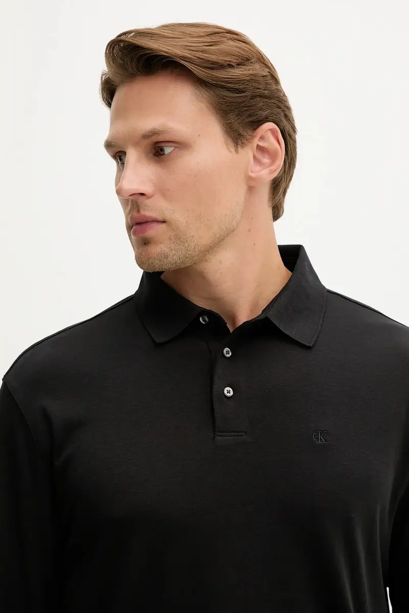 top a maniche lunghe in cotone colore nero LV040EM909 miniatura 4